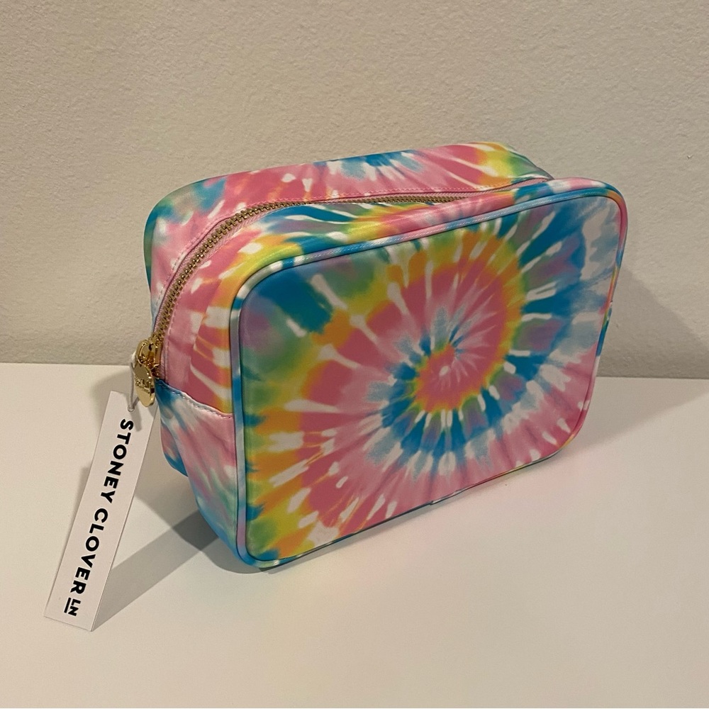 Stoney Clover Lane Tie-Dye Large pouch makeup bag